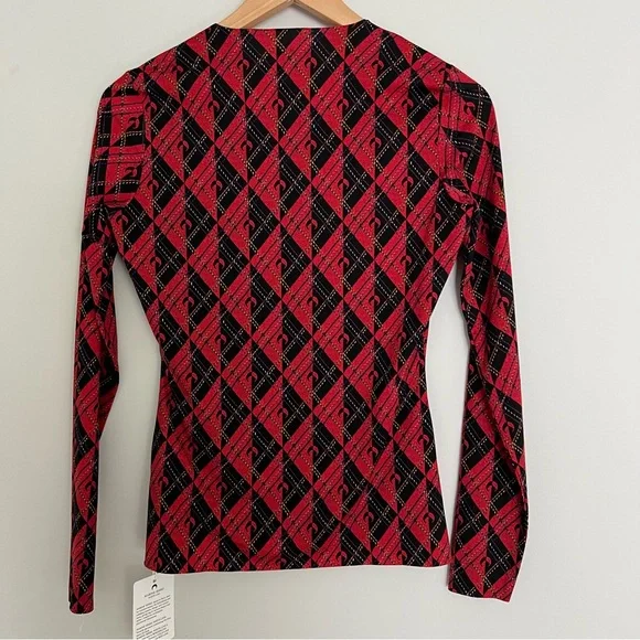 New Marine Serre white line diamant top